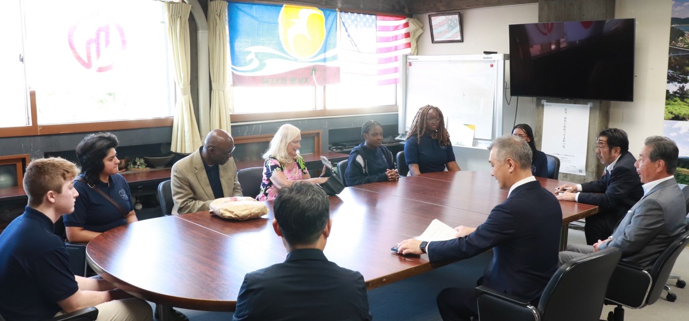 Delray Beach delegation meeting the Mayor of Miyazu